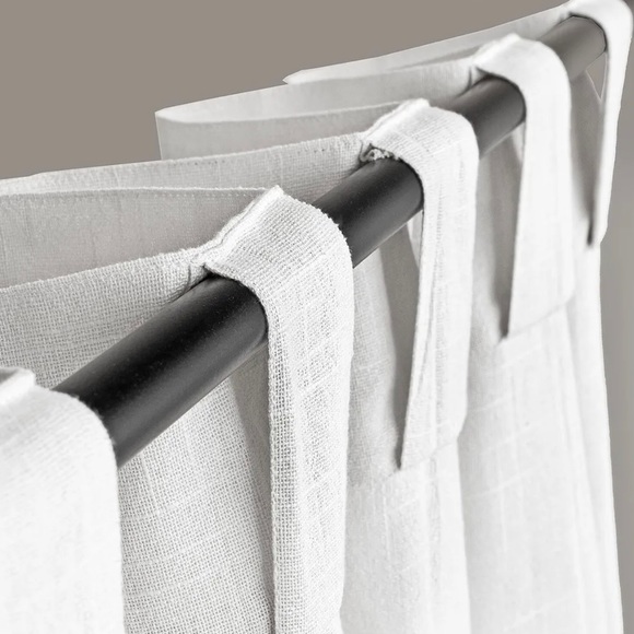 Linenwalas white curtain two panels - Picture 3 of 5